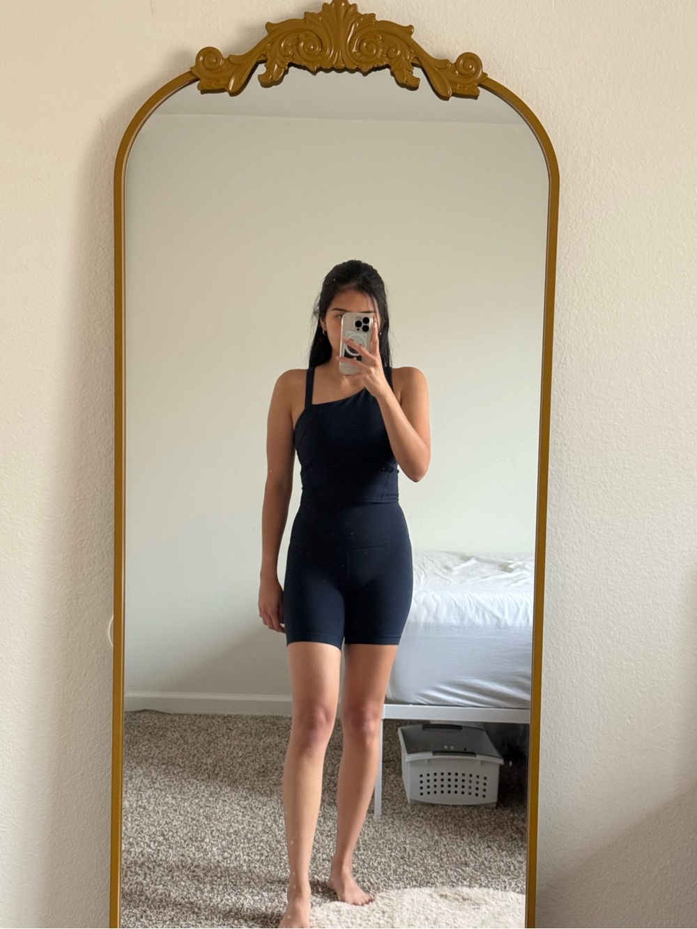 Lululemon Active Set: One-Shoulder top and shorts